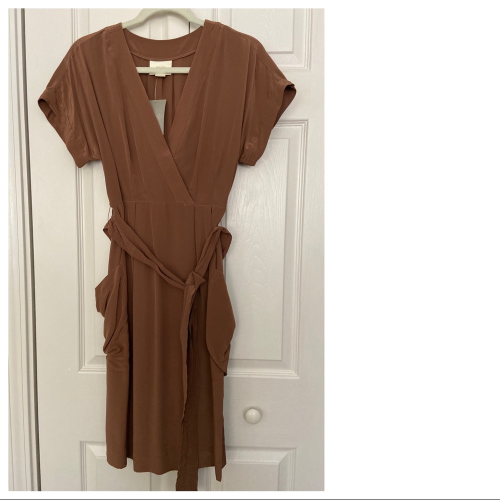 Maeve Silk Brown-rose dress